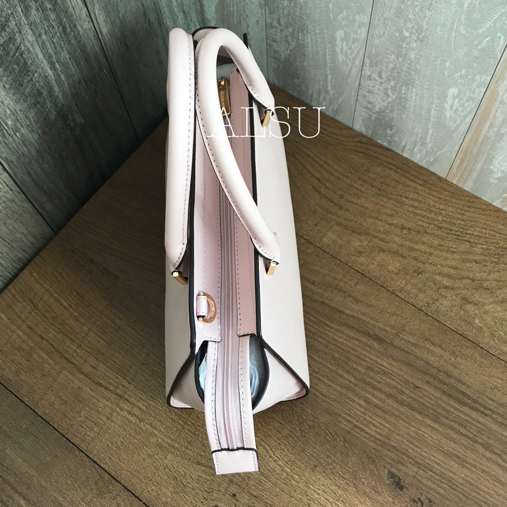 Michael Kors Med TZ Satchel Leather Blossom Rose W - Picture 4 of 8
